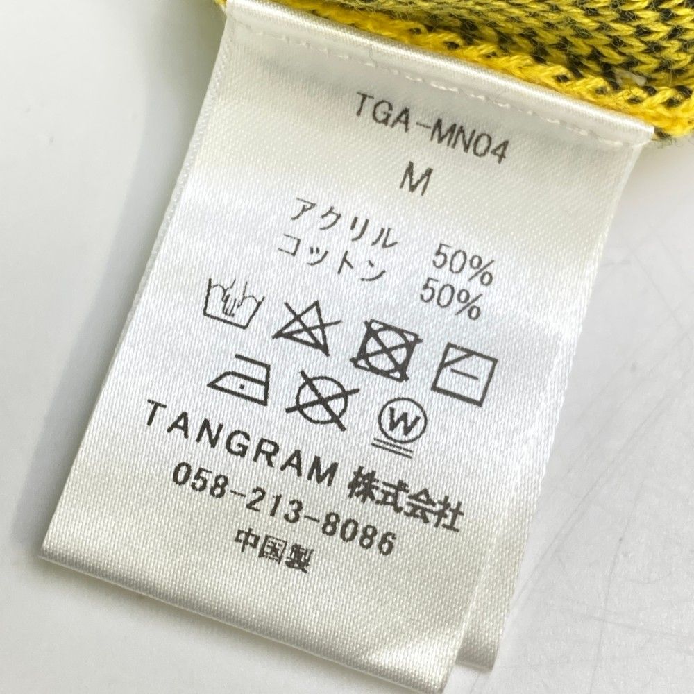 サイズ：M TANGRAM タングラム ニットセーター 総柄 ブラック系