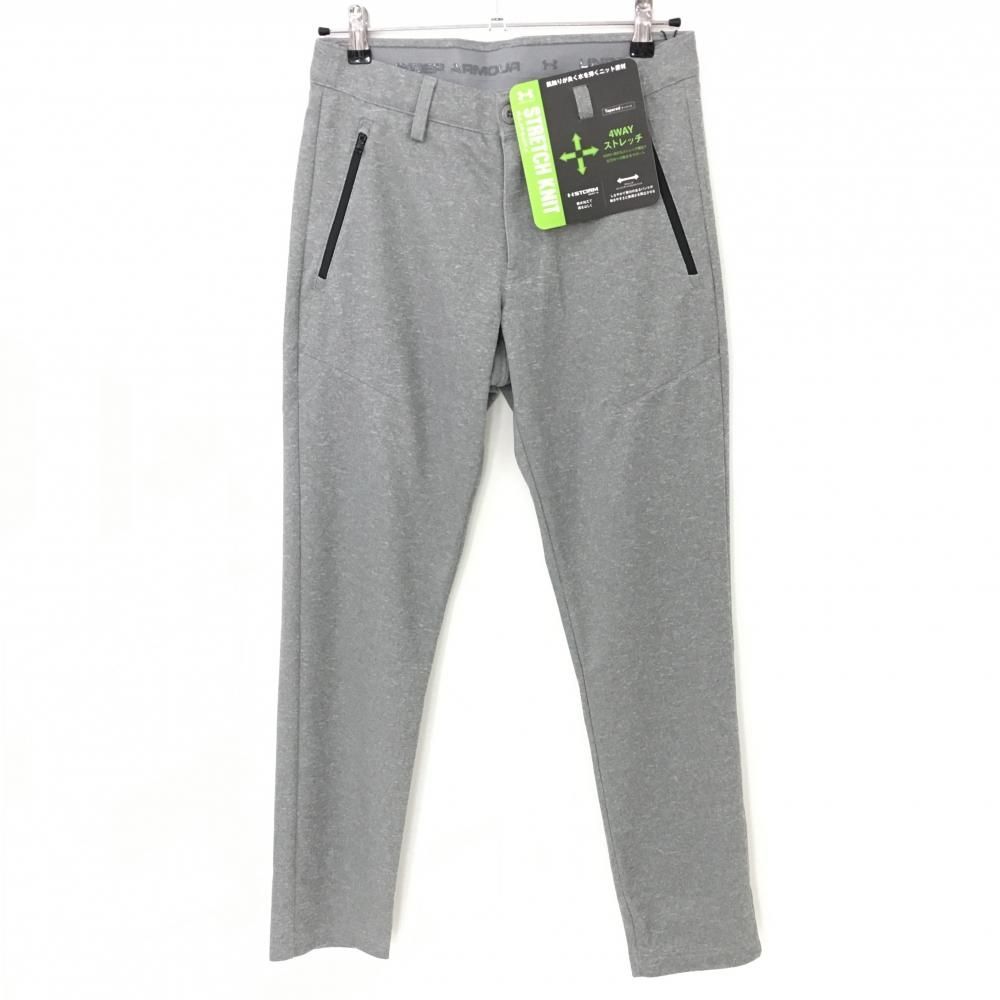 【新品】アンダーアーマー パンツ ライトグレー 4WAYストレッチ STORM 無地 メンズ MD ゴルフウェア UNDER ARMOUR