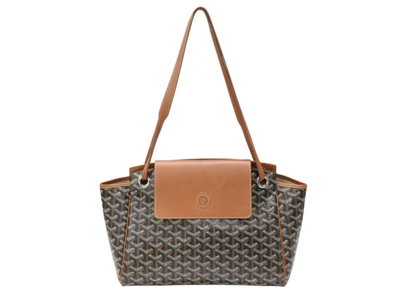 GOYARD ゴヤール ルエットPM ショルダーバッグ 2WAYバッグ ブラック PVC レザー シルバー金具 4b007729