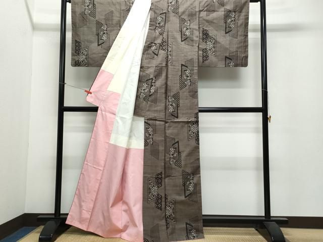 平和屋着物○本場大島紬 9マルキ 吉祥花文 正絹 逸品 未使用  