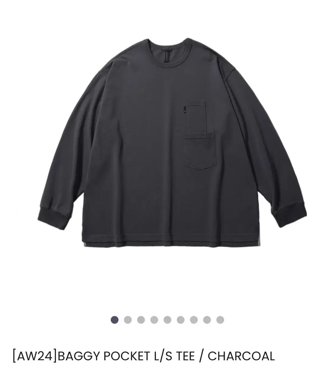 moif(ムイフ) 24aw 長袖 ロングスリーブ チャコール 新品