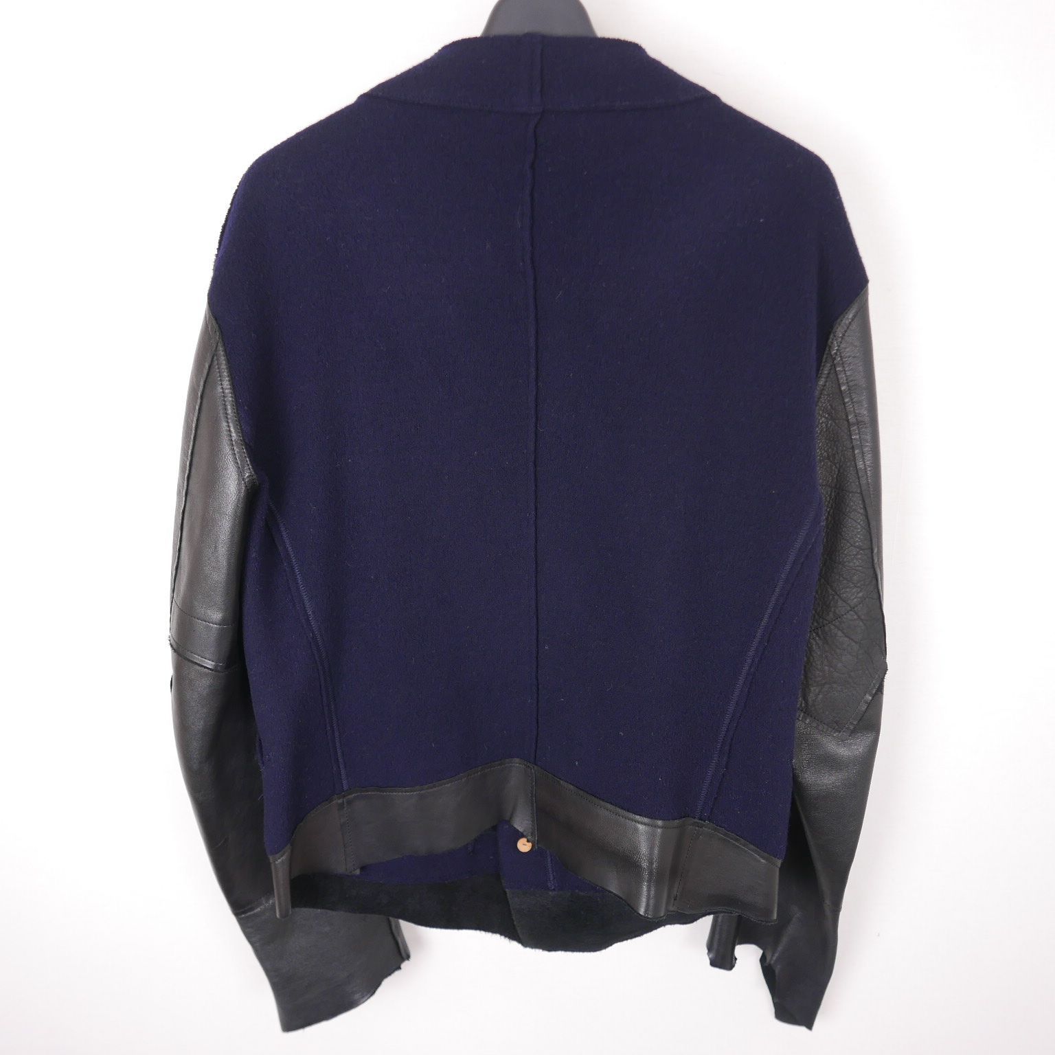 TAKAHIROMIYASHITA The SoloIst. ザ ソロイスト baseball jacket ホースハイド切替 ウール  ベースボールジャケット 馬革 羊革 NAVY/BLACK S - メルカリ