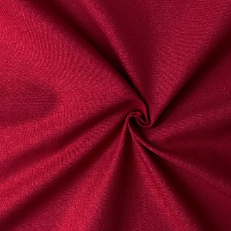 日本紐釦貿易 Nippon Chuko エイティスクエア 無地 生地 綿 シャーティング ディープレッド レッド系 巾約108cm×7m切売カット KD4630-129-7M