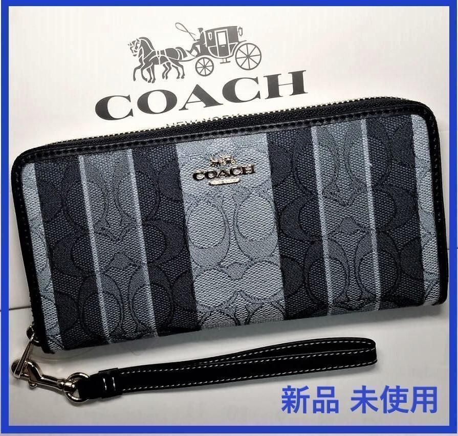 COACH 新品 ジャガード 長財布 メンズ レディース コーチ 財布