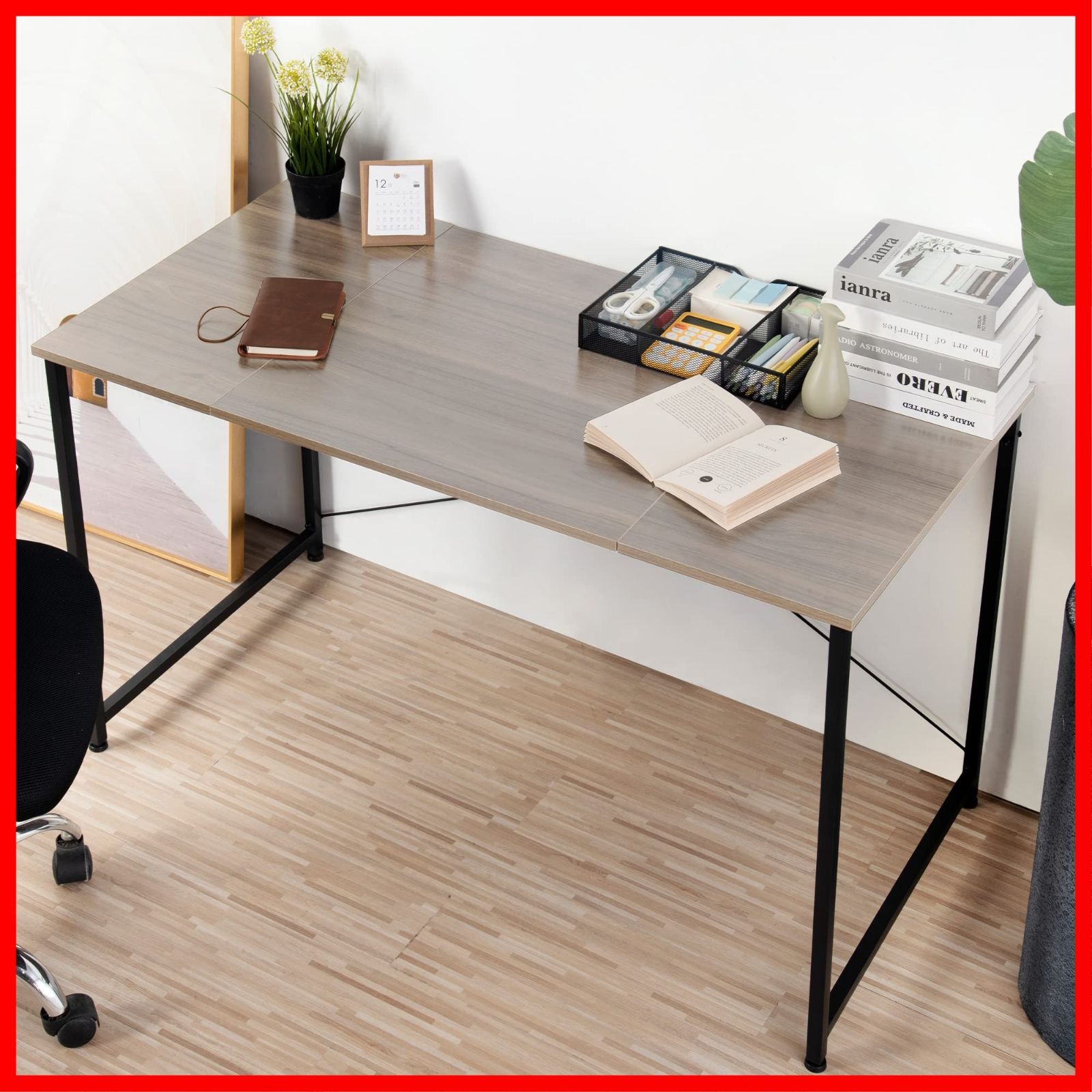 広い スペース グレー 組み立て不要 パソコンデスク 完成品 幅120×奥行60×高さ74cm デスク つくえ オーエスジェイ OSJ 勉強机