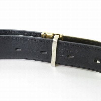CELINE セリーヌ 黒 レザー ベルト ヴィンテージ 馬車金具 黒 ブラック CELINE セリーヌ 馬車金具 レザー ベルト