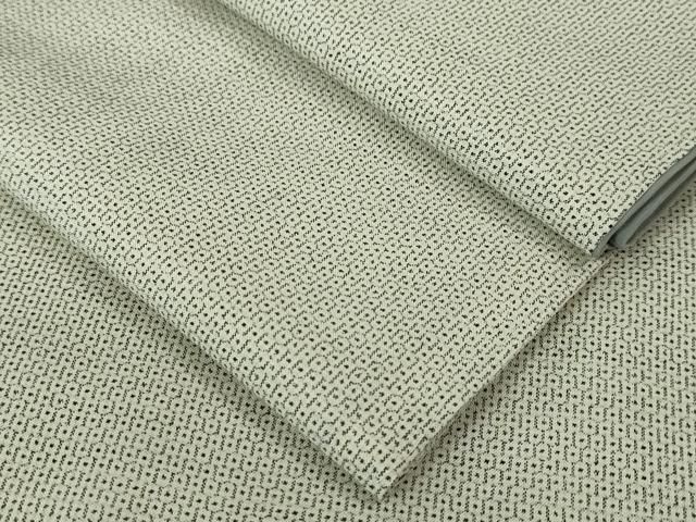 平和屋本店□極上 本場大島紬 白大島 アンサンブル 羽織セット 120亀甲