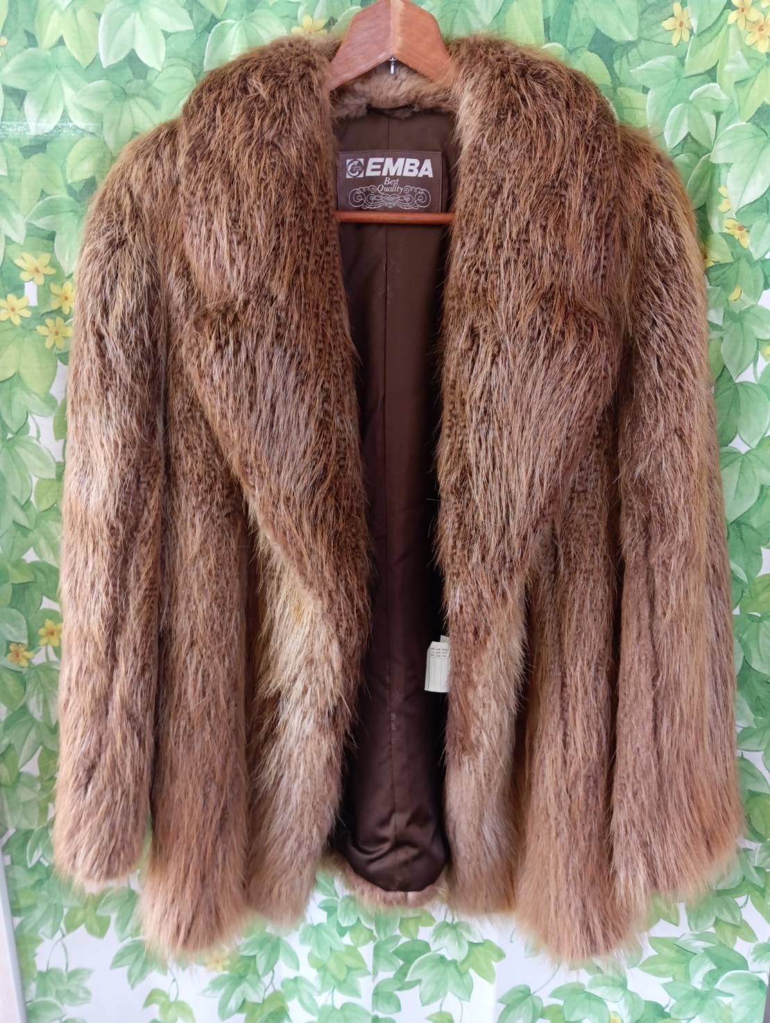 品 EMBA エンバ ビーバー リアルファーコート 毛皮 現状品