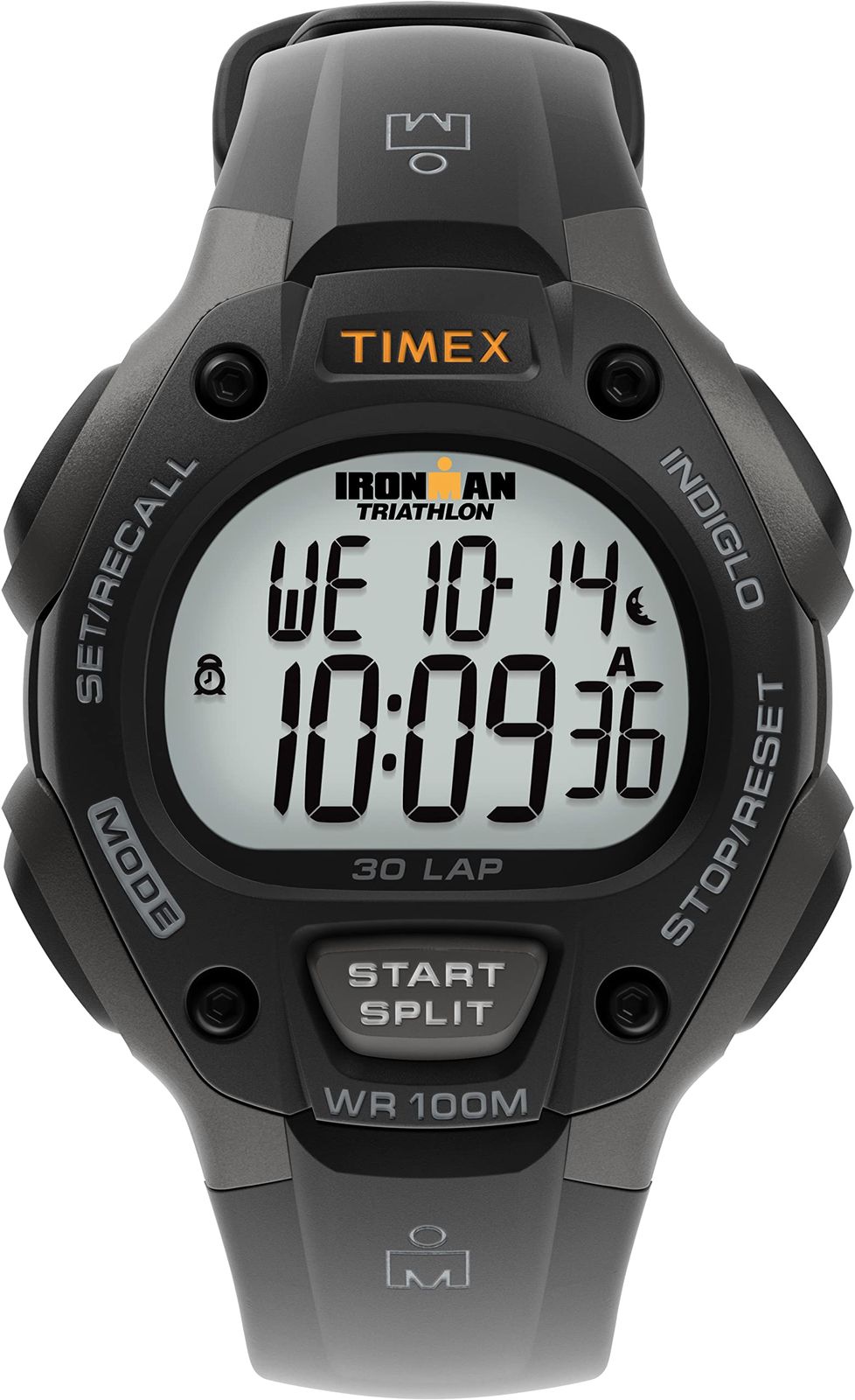 Timex メンズ T5E901 アイアンマン トラディショナル 30-Lap グレー|ブラック レジンストラップ 並行輸入品 並行輸入品