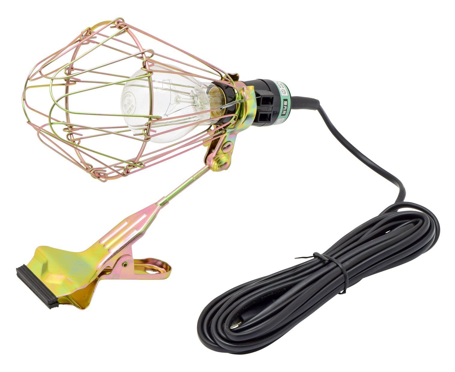 CLT 110 コンセント付 口径E 26 照射角度調整 MAN 作業灯 工事用 EARTH 現場 100 W耐震球 ライト 照明 クリップライト 投光器 高儀 Takagi 植物育成