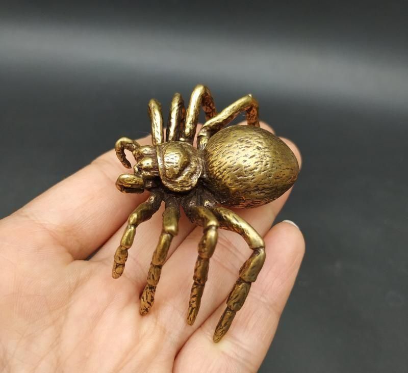 銅細工 蜘蛛 置件 五毒大蜘蛛 毒蜘蛛 装飾品 工芸品 美術品 置物 銅 細工 五毒蜘蛛 茶台茶寵 茶道具 装飾品 工芸品 置物 - メルカリ