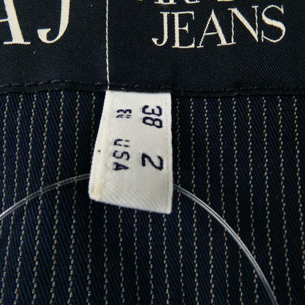 タグ付き♡ アルマーニ ARMANI 羊革 花柄刺繍 中綿 ライダース L 44 ARMANI JEANS アルマーニ ジャケット EU38 S相当 コットン他
