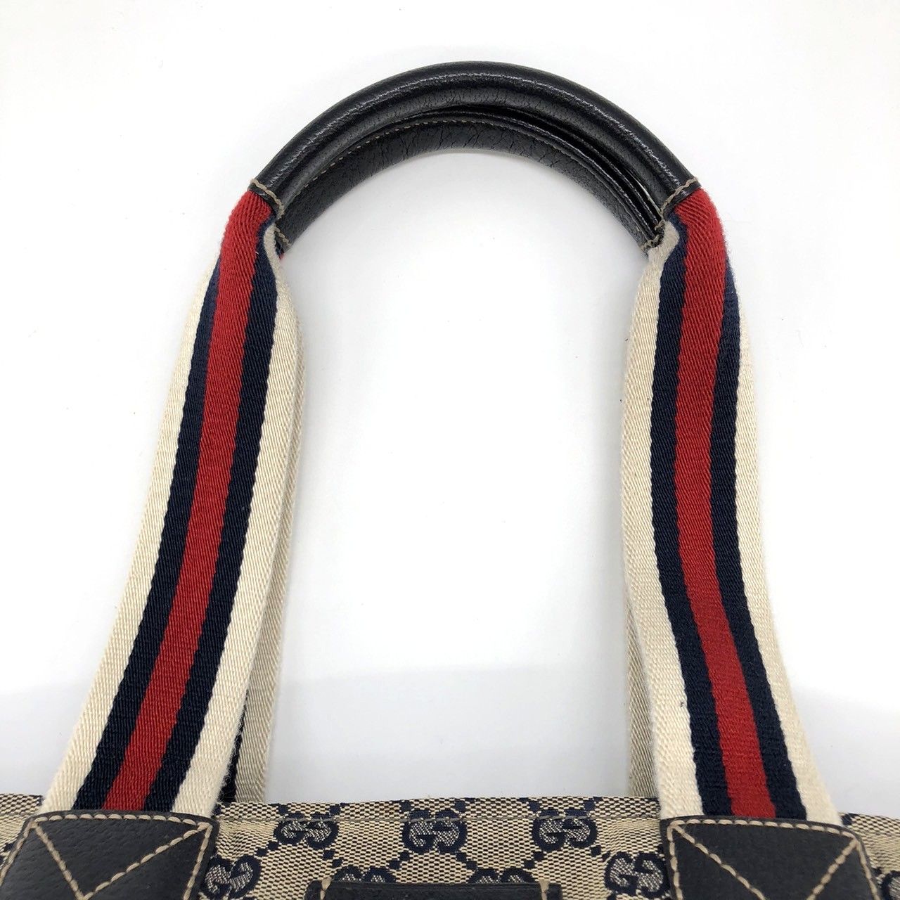 GUCCI グッチ 131230 トートバッグ ネイビー 紺 GGキャンバス