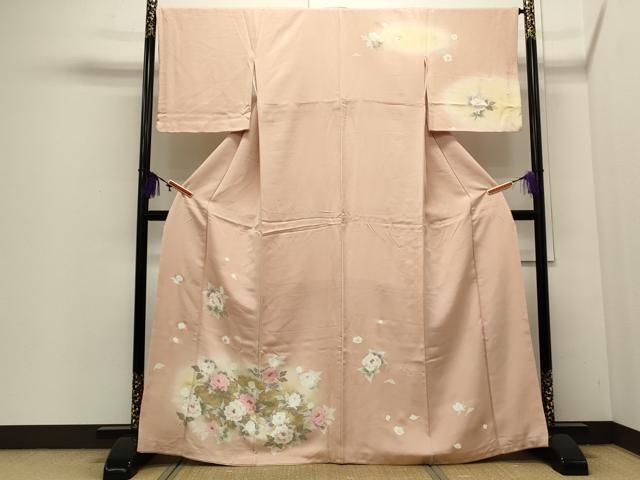 平和屋着物○訪問着 草花文 暈し染め 金彩 正絹 逸品 CAAU3146yc
