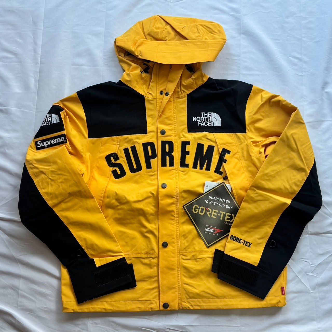 19ss Supreme The North Face Arc Logo Mountain Parka Yellow Sサイズ