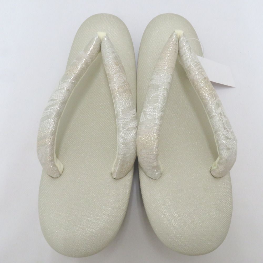 草履 白梅謹製 礼装用 Mサイズ 2枚芯 フォーマル シャンパンゴールド シルバー×薄ピンク 24.0cm 日本製 牛皮底面