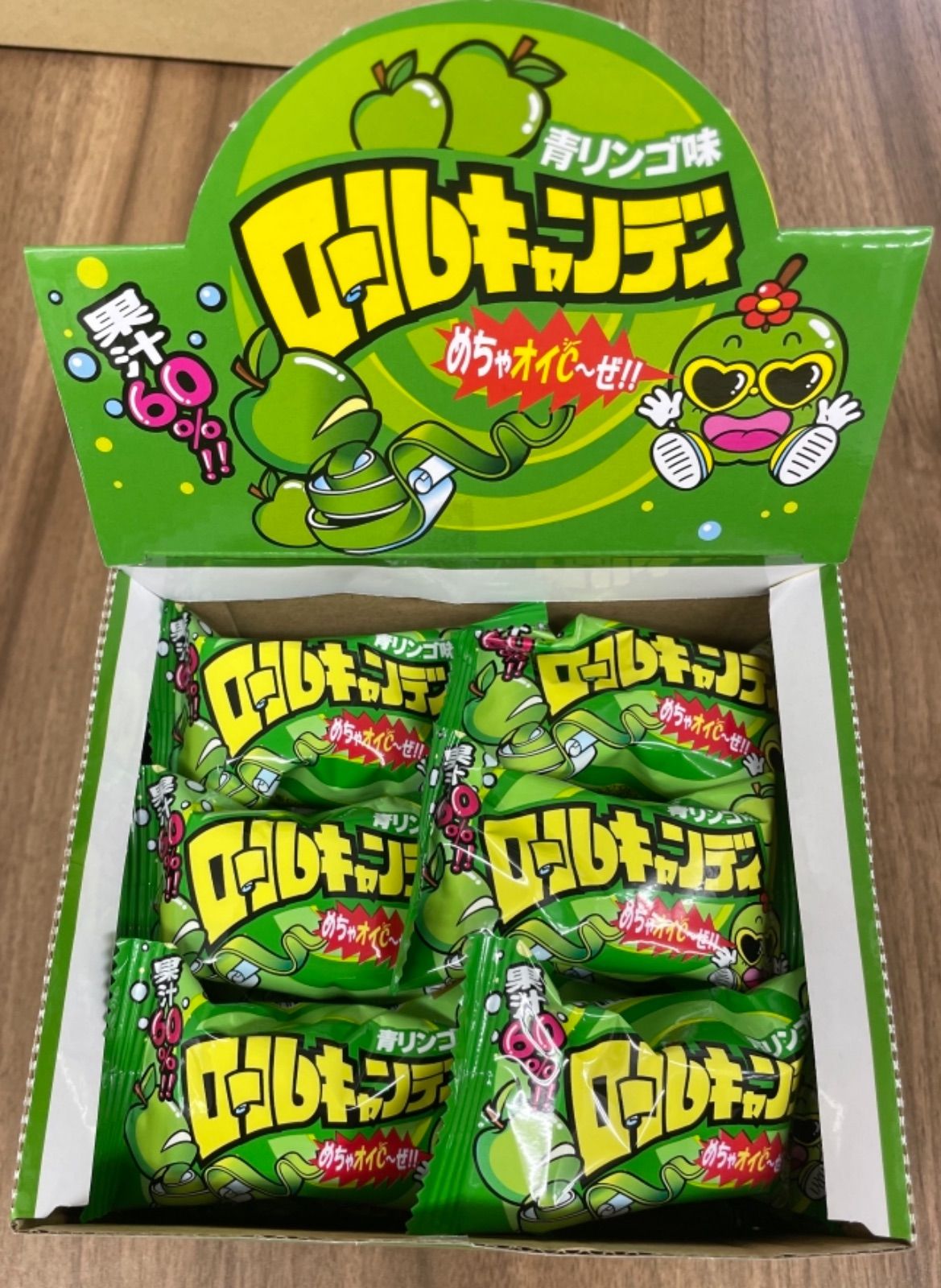 日本最大のブランド ロールキャンディ ストロベリー味 24個入 株 やおきん