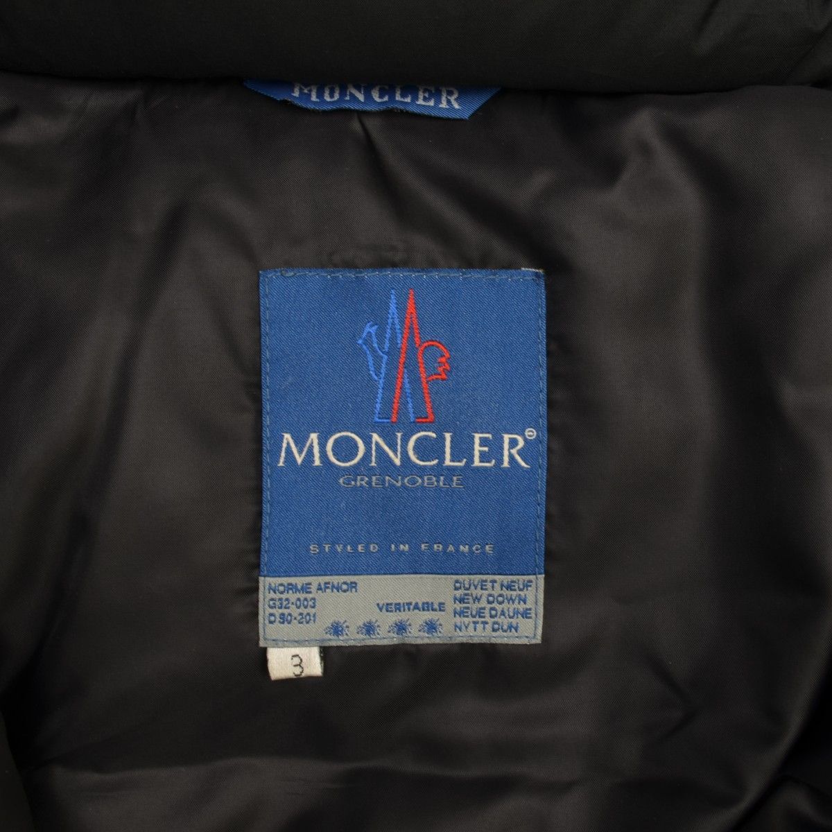 【MONCLER】90s 青タグ PARIS パリスダウンジャケット