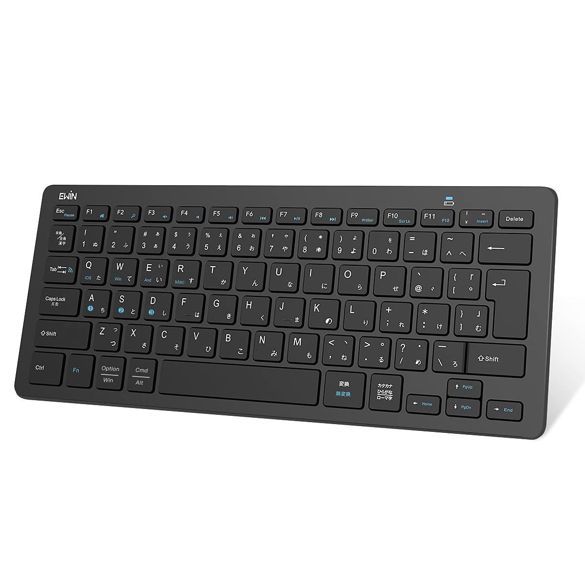 【数量限定】bluetooth ワイヤレス 小型 キーボード JIS基準 日本語配列 ios android キーボード Windows mac多システム対応 iphone ipad パソコン スマホ Ewin タブレット 三つデバイス自由に切替え 軽量 