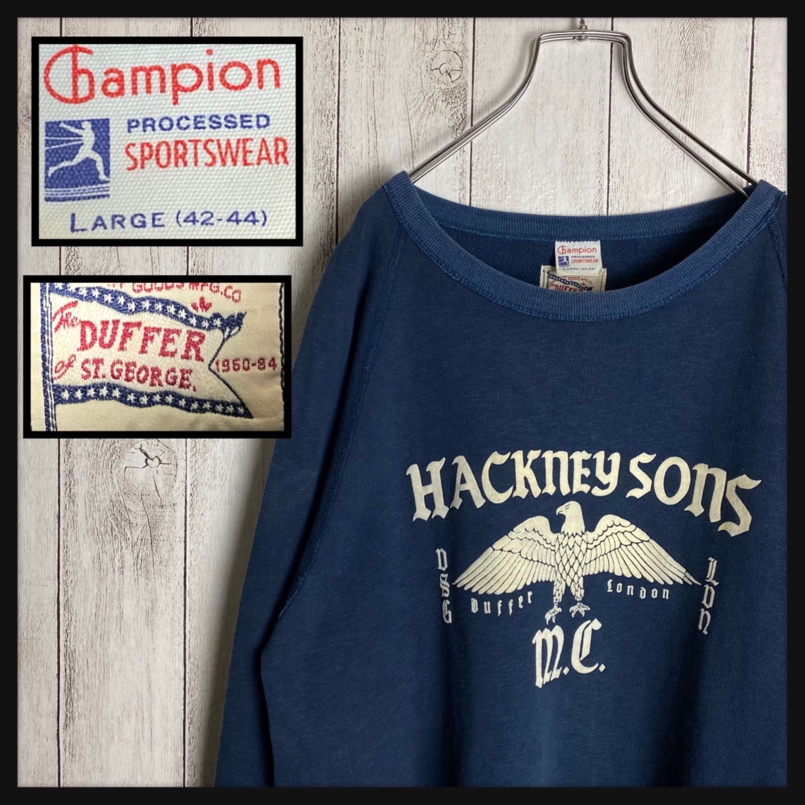 Champion 50s復刻 ランタグ DUFFER プリント スウェット - メルカリ