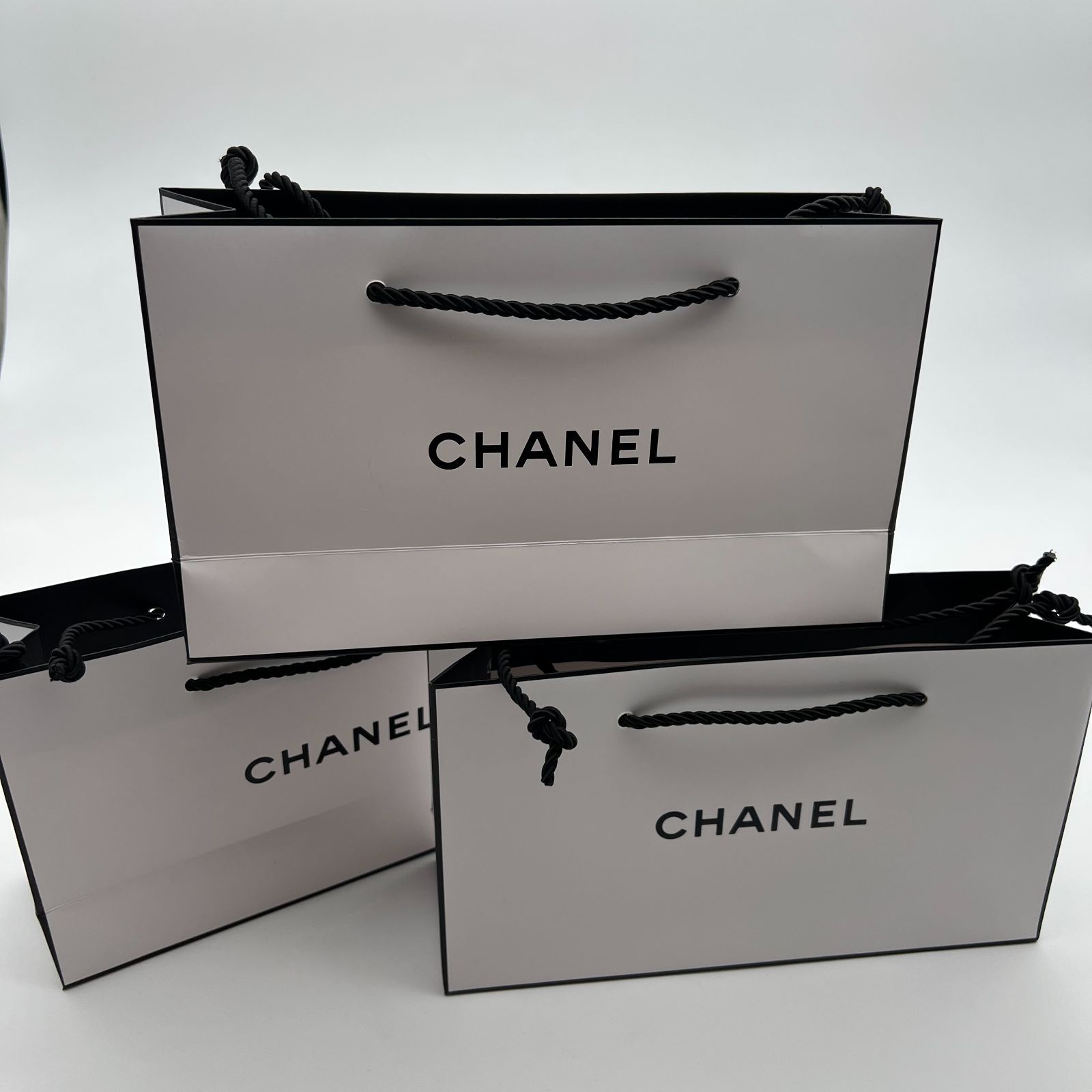 新品未使用】【3枚】CHANEL シャネル ショップ袋 【中】 シャネル