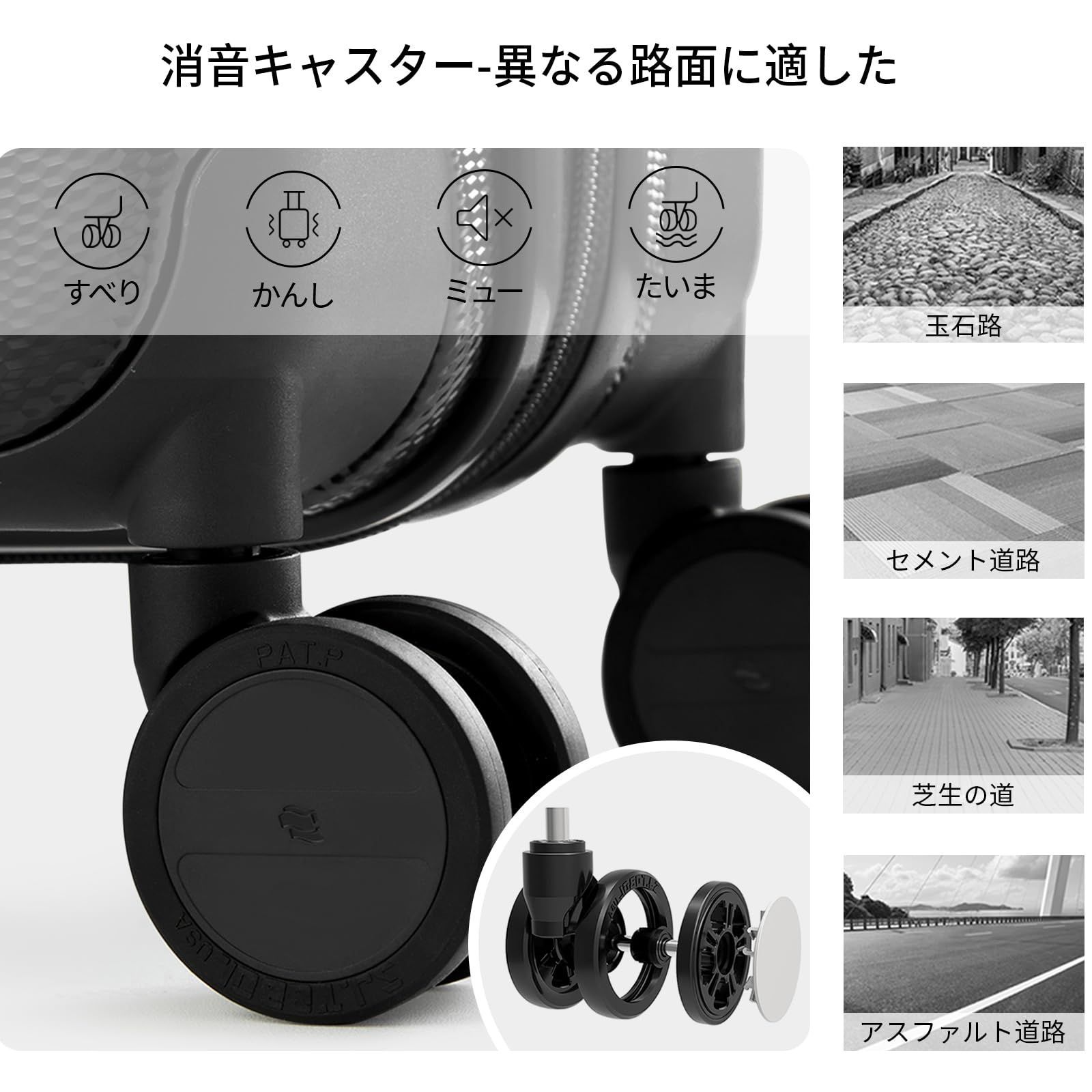 スーツケース超軽量 TSAロック搭載 小型 静音キャスター 旅行 耐衝撃 1泊2日 キャリーケース 小型 超軽量 スーツケース 14サイズ 機内