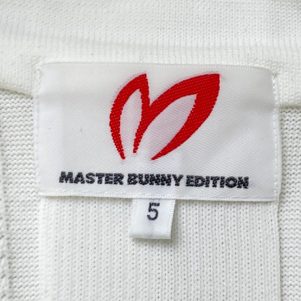 サイズ：5 MASTER BUNNY EDITION マスターバニーエディション  ニット ジップジャケット  ホワイト系 [240101474401] ゴルフウェア メンズ ストスト サイズ：5 MASTER BUNNY EDITION マスターバニーエディション