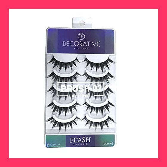 スタッフおすすめ！売れ筋DECORATIVE EYES(デコラティブアイズ) DECORATIVE EYELASH デコラティブアイラッシュ つけまつげ 上まつげ用 FLASHシリーズ BRUSH ブラッシュ02 SE49065 5ペア