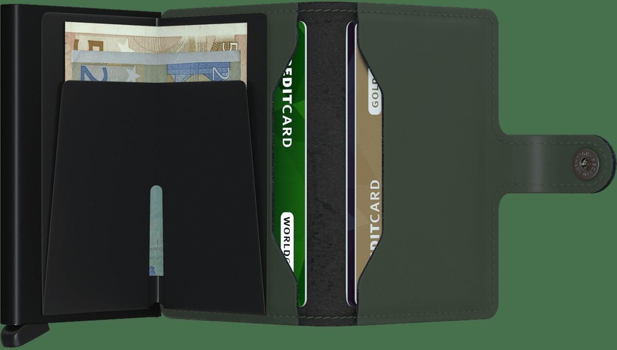 セクリッドminimatt-geblコインケース メンズ ブラック グリーン コイン 型 電子 マネー