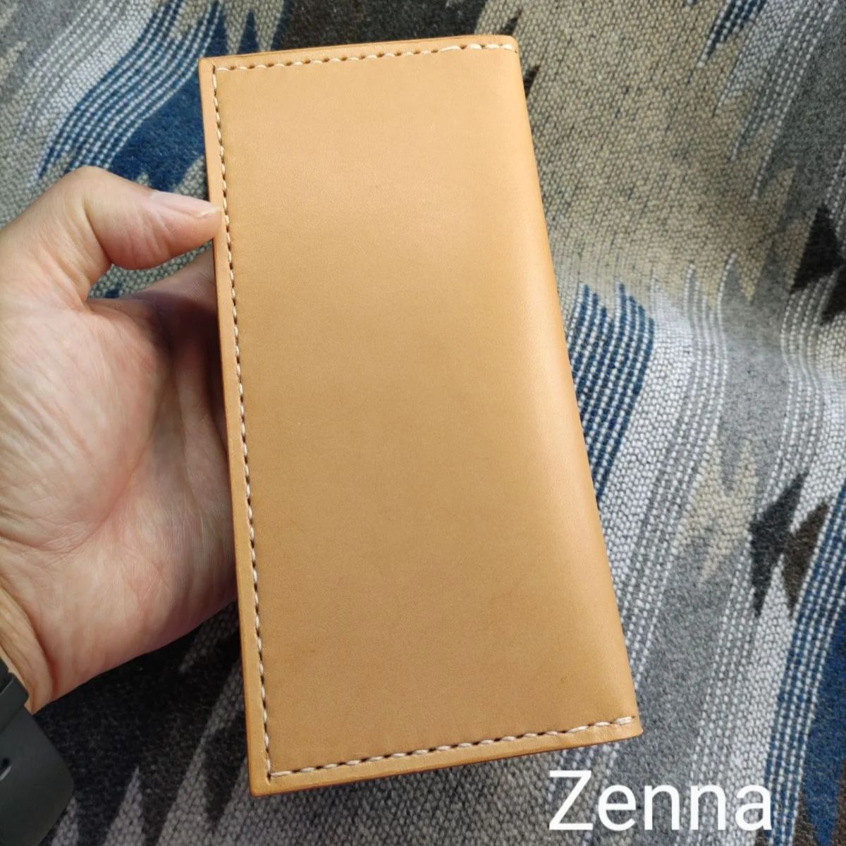 本革　牛革　ハンドメイド　長財布　ロングウォレット　no.1037