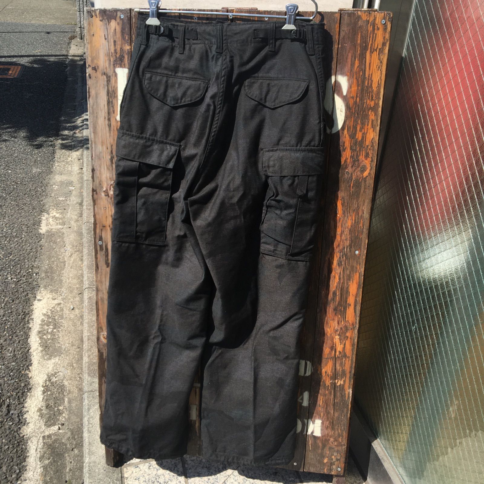 80’s Vintage 【US ARMY】 米軍実物 M-65 フィールドカーゴパンツ ミリタリーパンツ 黒染め◆Size：US-S-R