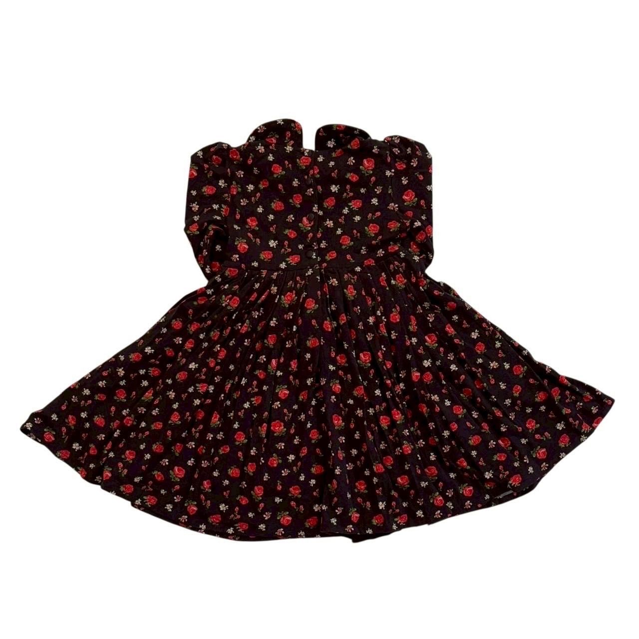 DOLCE&GABBANA ドルチェ&ガッバーナ 花柄ワンピース 黒 ワンピース 