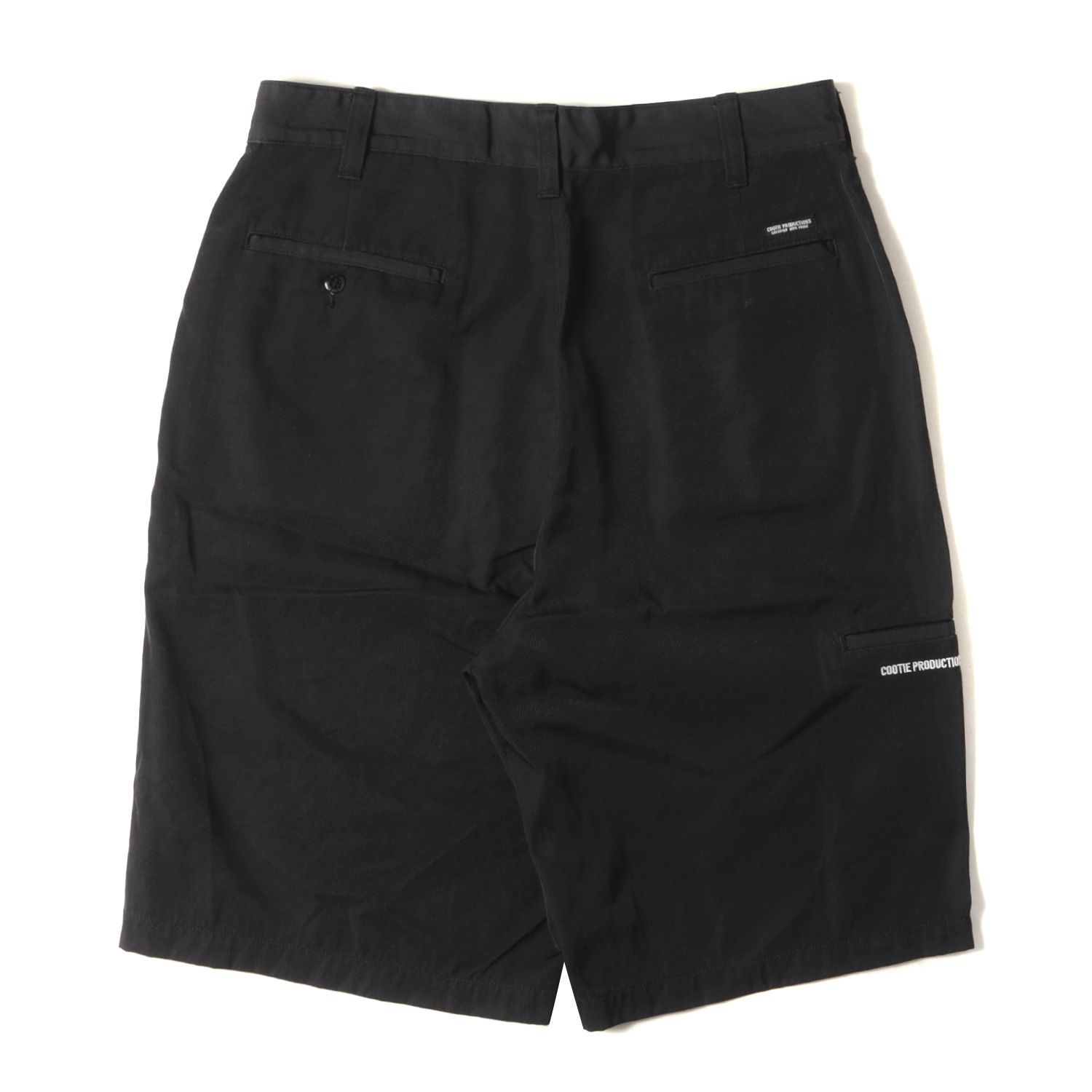 COOTIE クーティー パンツ サイズ:M 19SS N/Cツイル ワイド ワーク ショーツ N/C Twill X Wide Shorts  ブラック 黒 ボトムス ズボン ショートパンツ【メンズ】