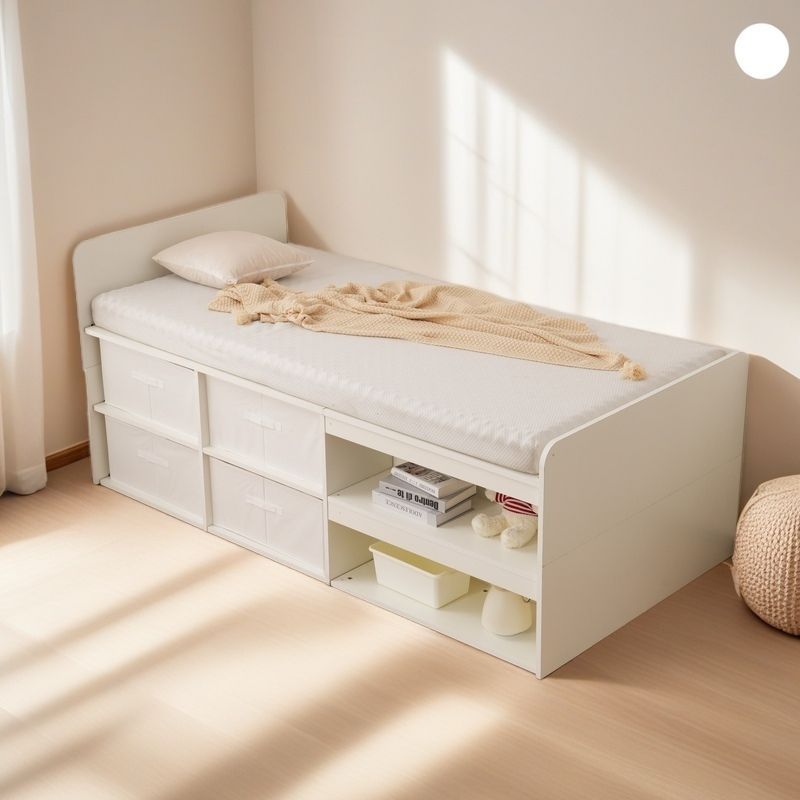 ベッドフレーム シングル シングルベッド 高いベッド 収納付き 収納ボックス S ベッドフレーム シングル シングルベッド 高いベッド シングル