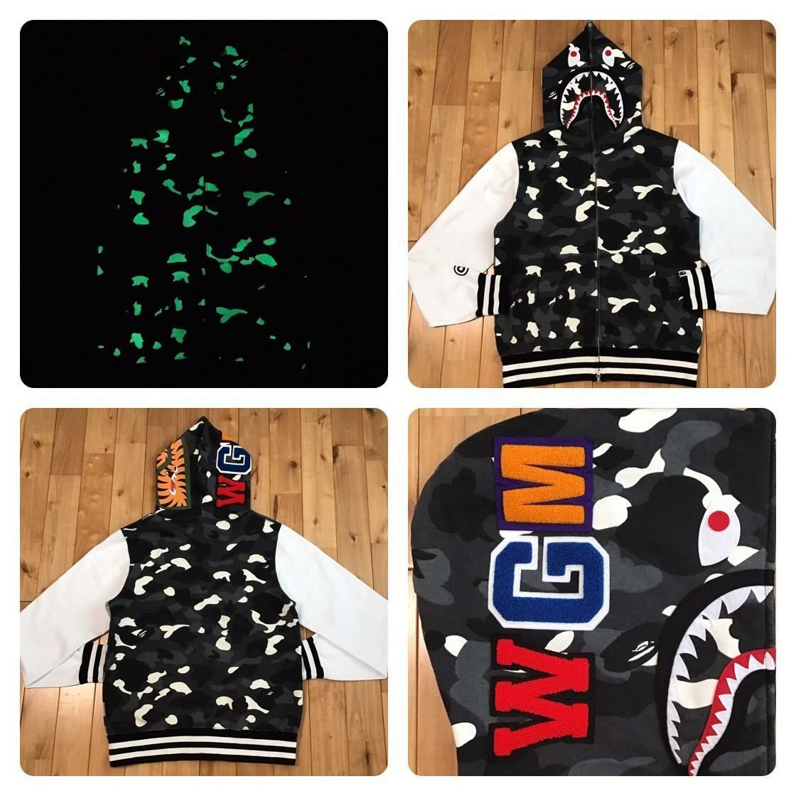 ★蓄光★ City camo シャーク パーカー Lサイズ shark full zip hoodie a bathing ape BAPE エイプ  ベイプ アベイシングエイプ 迷彩