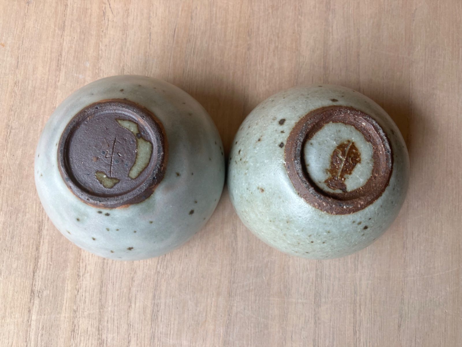 そばちょこ2つ 陶器 フリーカップ 焼き〆 作家物