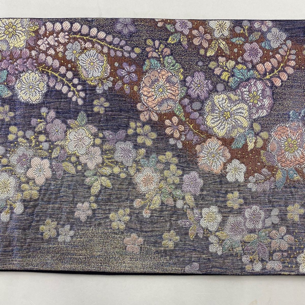 袋帯 美品 秀品 草花 金銀糸 箔 紫 六通 正絹 【中古】 - メルカリ