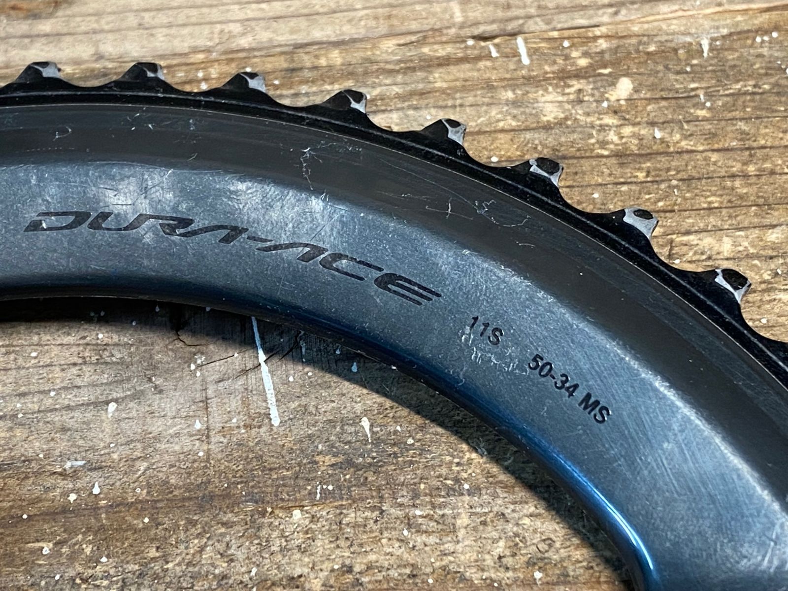 【超美品】DURA-ACE r9100 チェーンリング 50-34T シマノ デュラエース チェーンリング R9100 50-34 t IN717 シマノ