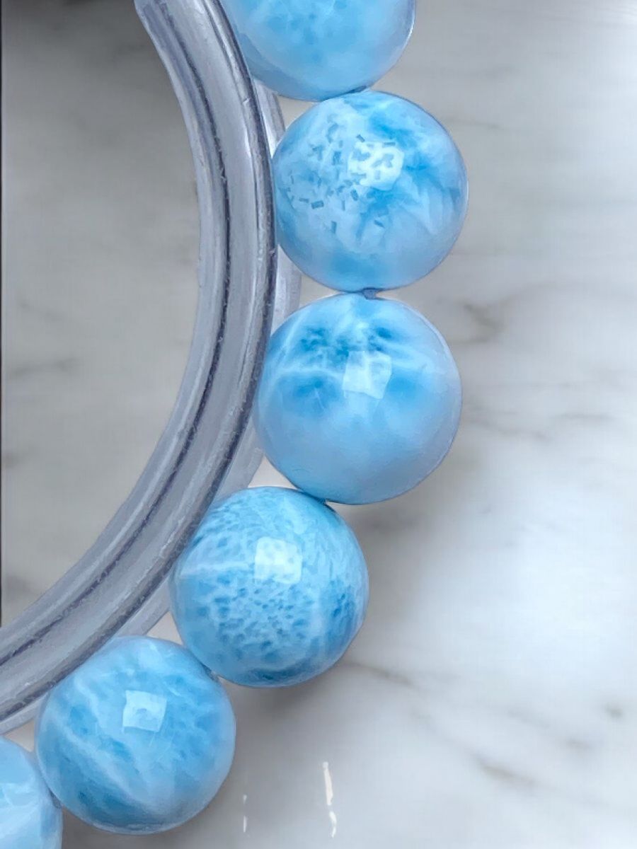 最終極品位ラリマー[3CdK]愛と平和 癒やし11mm ドミニカ共和国産  