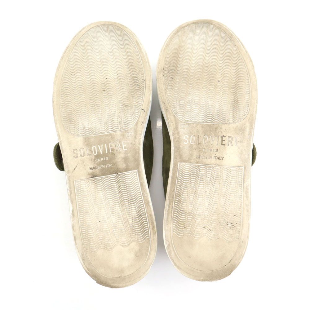 ソロヴィエール イタリア製 RUDY ベルクロ スエードレザー シューズ 40