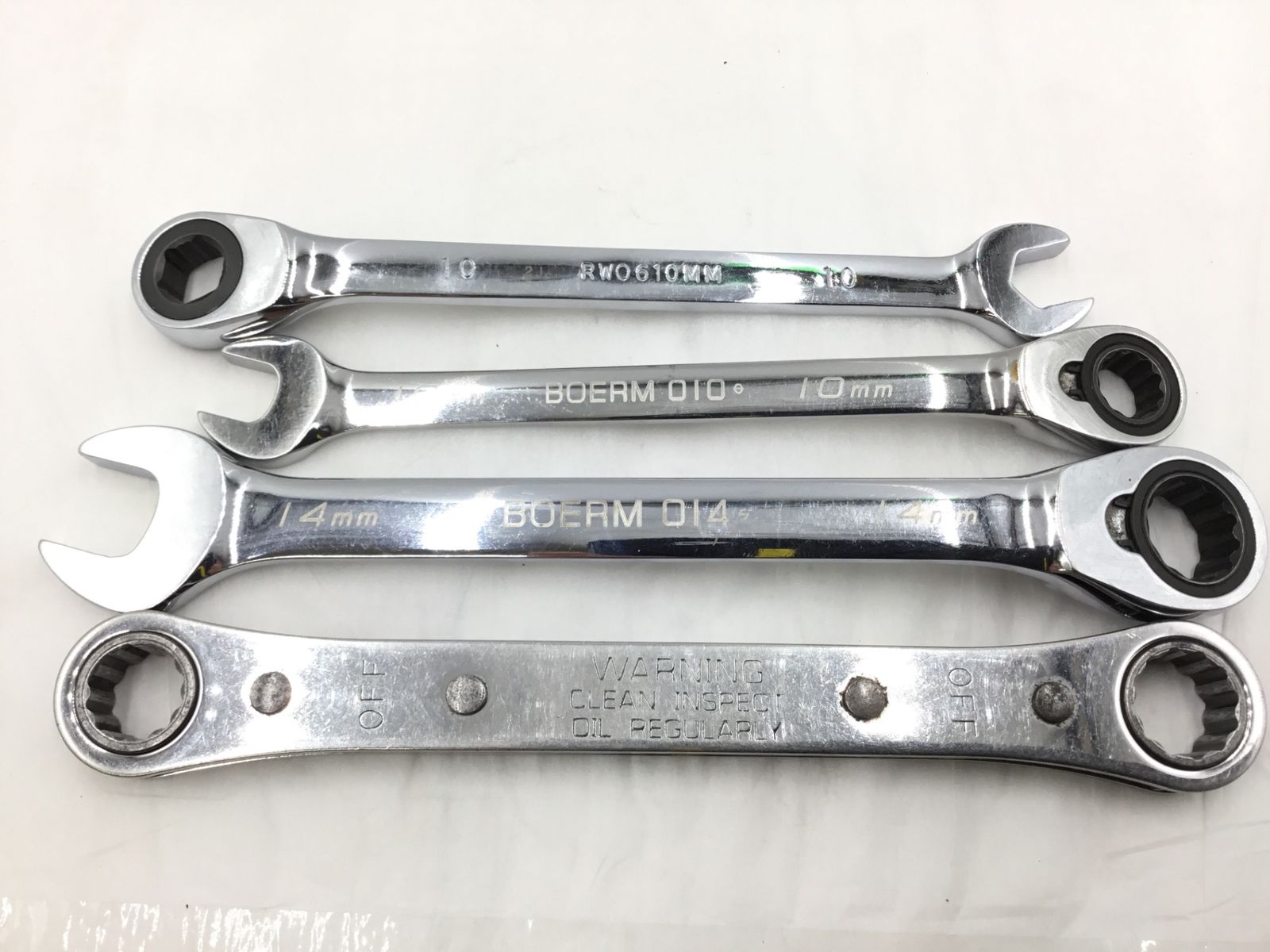 板ラチェットレンチ 4本セット