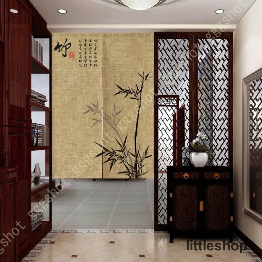 のれん 暖簾 レトロ 和風 和室 洋室 目隠し ロング キッチン リビング インテリア 遮熱 間仕切り 飲食店 カーテン おしゃれ シンプル 和モダン 部屋飾り