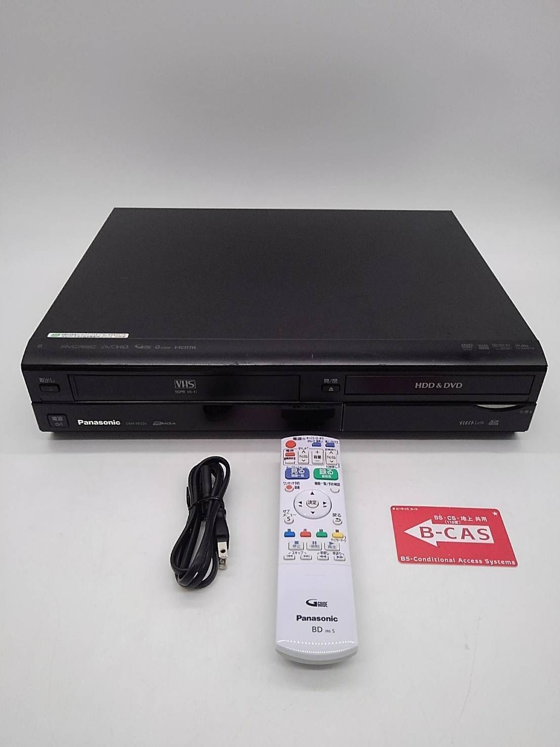 H№2587 パナソニック 250GB DVDレコーダー VHSビデオ一体型 DIGA DMR-XP25V-K