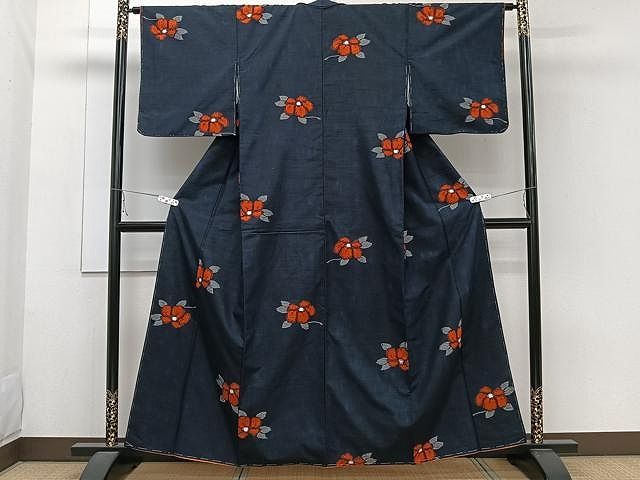 平和屋着物＃道行コート 紬地 横段文 そごう百貨店扱い 正絹 逸品 未