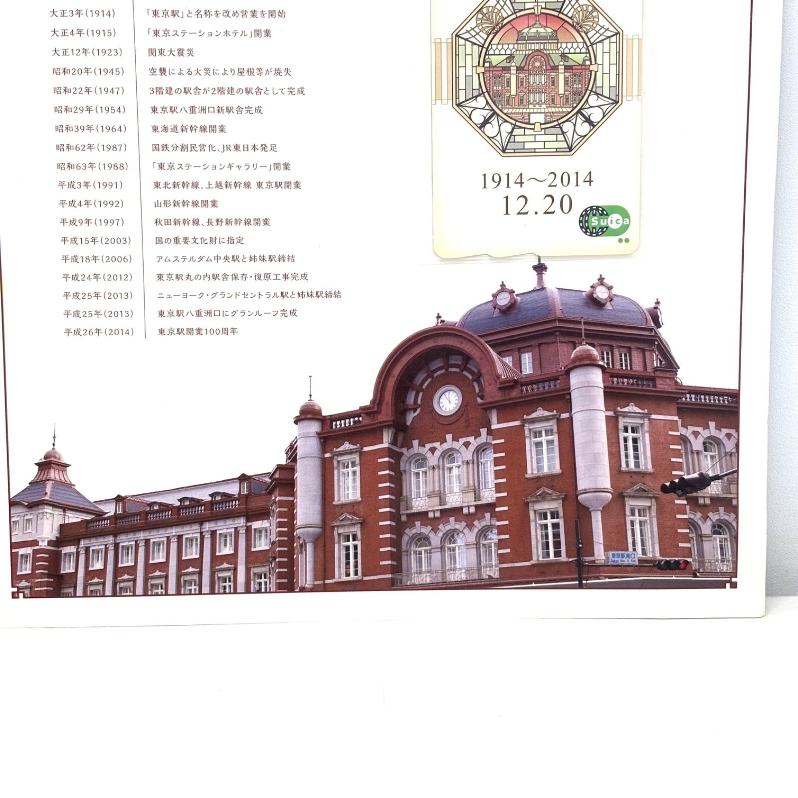 【未使用】東京駅 開業 100周年 記念 ●専用台紙付き ☆１組☆ 楽天市場】東京駅開業100周年記念Suica(スイカ) 未使用品 台紙付