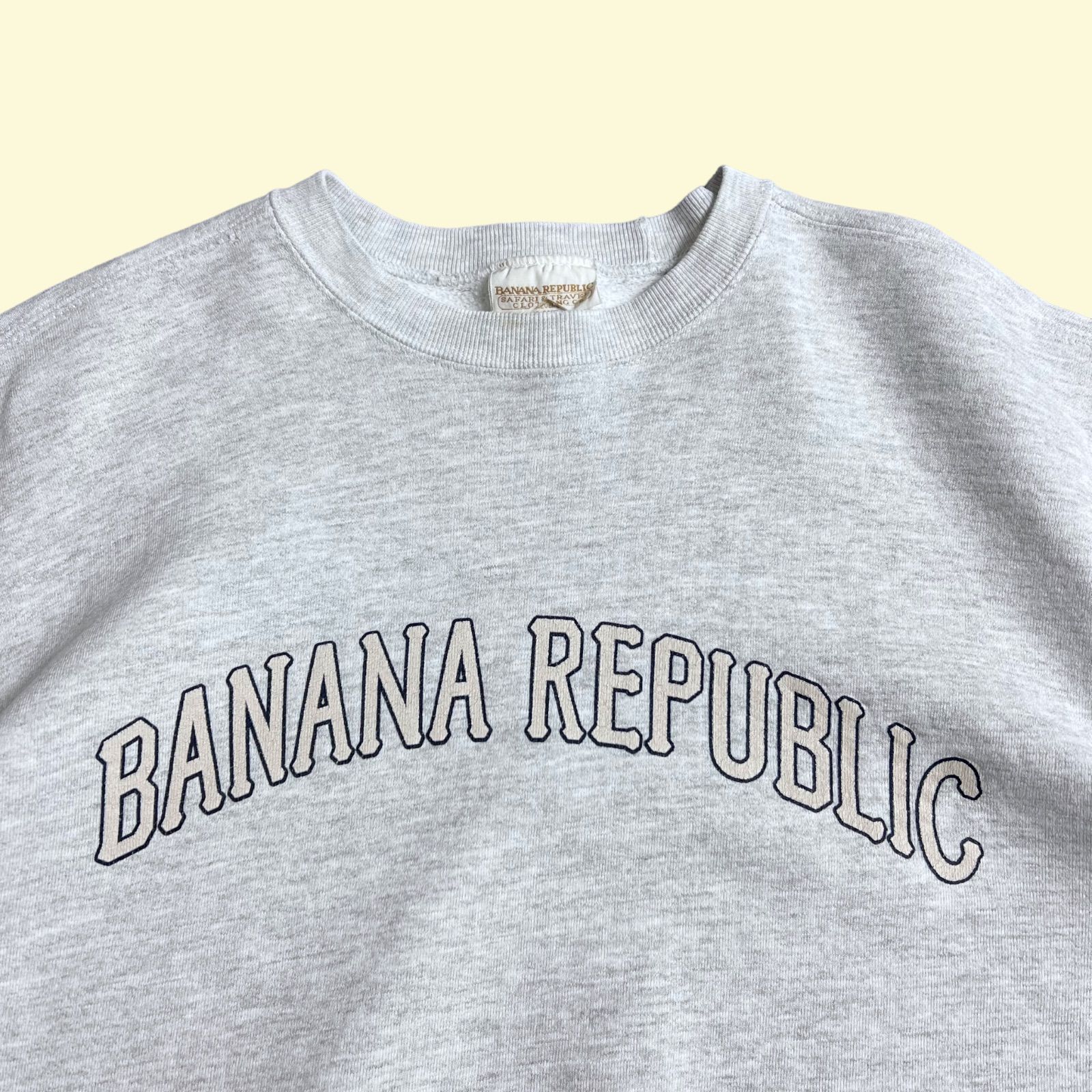 90s USA製 BANANA REPUBLIC ロゴ プリント スウェットシャツ - メルカリ