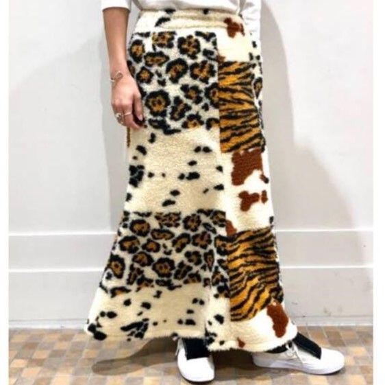 STYLE EYES maturely BEAMSアニマルボアマーメイドスカート Style Eyes x maturely スタイルアイズ マチュアリー 19AW 別注 日本製