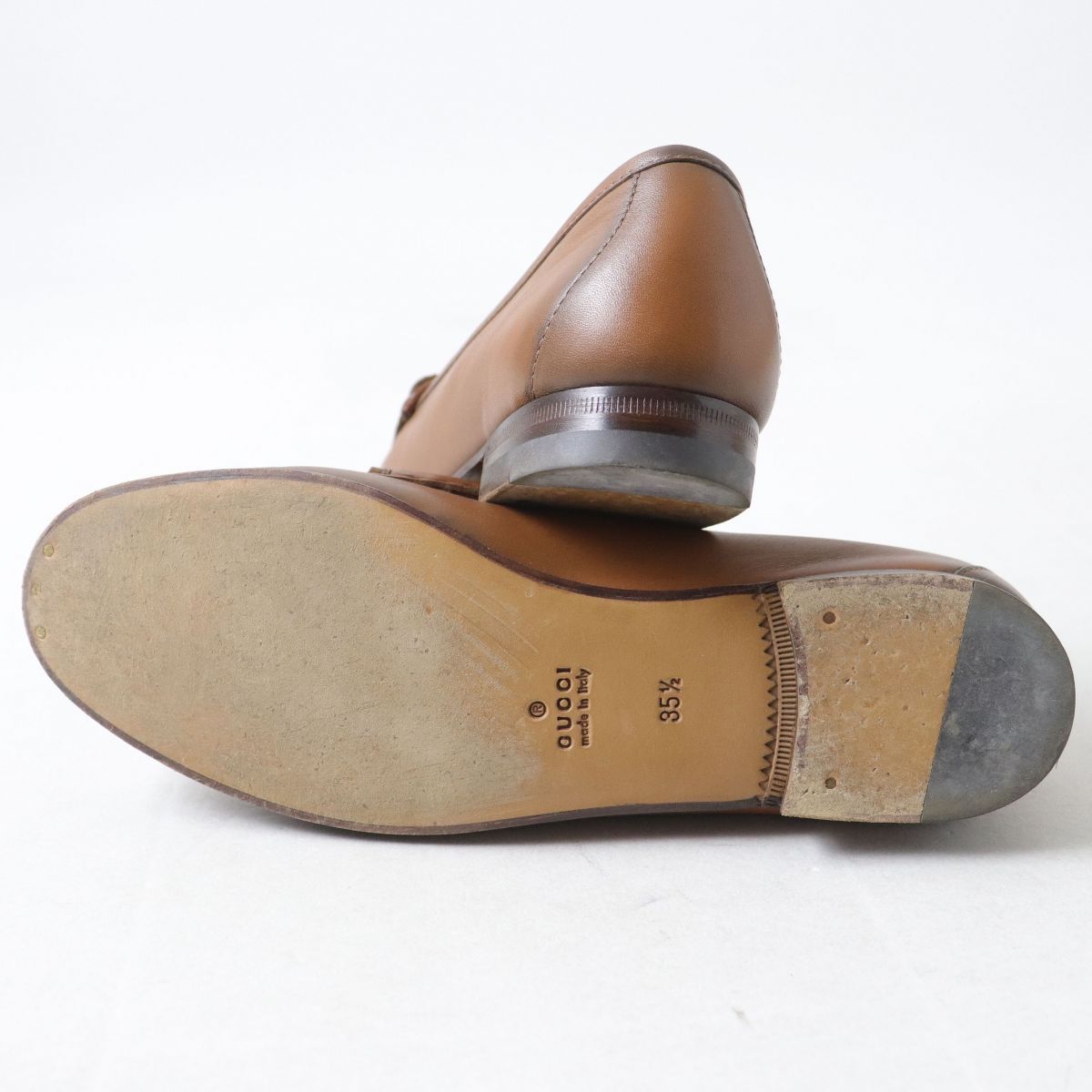 良品◇GUCCI グッチ 384874 ホースビット金具×ウェブライン レザー 