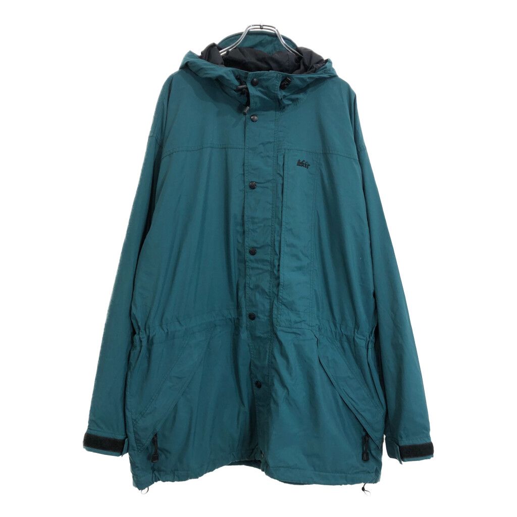 REI 90s アールイーアイ ナイロン アノラックパーカー 無地 グリーン 90s Nike ACG ナイロン アノラックパーカー Mサイズ グリーン