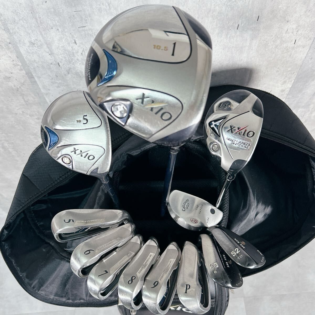 XXIO ゴルフバッグ　ゴルフクラブセット　18本 激安‼️】ゼクシオ XXIO ゴルフクラブセット キャディバッグ メンズ右